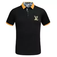 tee-shirts polos louis vuitton smil fit collier or black